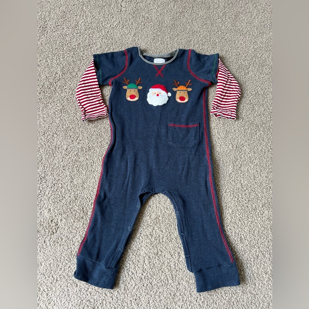 Mud Pie Christmas Santa One Piece. Size 12-18 Months